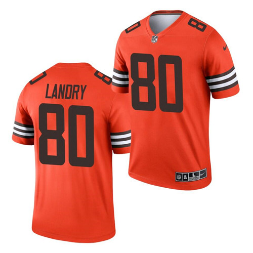 Men's Cleveland Browns #80 Jarvis Landry Orange Inverted Legend Jersey Men's Cleveland Browns #80 Jarvis Landry Orange Inverted Legend Jersey